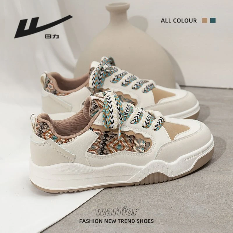 回力女鞋高级感品质小白鞋2023新款百搭休闲厚底ins潮流小众板鞋