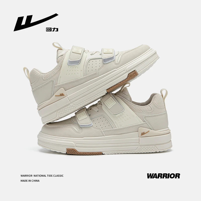 回力休闲男鞋潮款白色板鞋2023新款魔术贴春季鞋子男韩版运动潮鞋