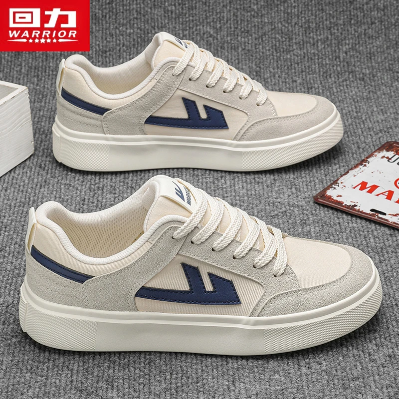 回力帆布男鞋2025新款冬季透气运动休闲百搭厚底学生小白德训板鞋