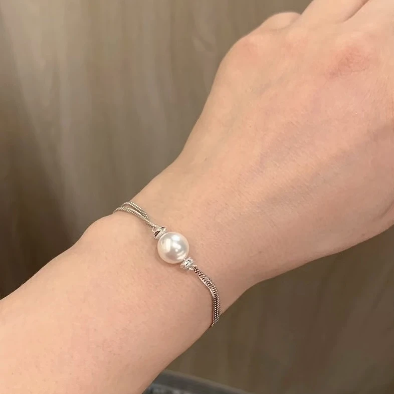 925银仿珍珠手链 【盛夏】8mm仿珍珠双层精致时尚百搭设计款手链