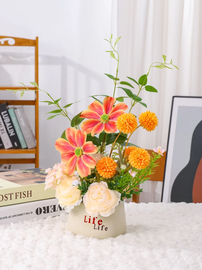 【秋实】仿真客厅装饰花摆设干花花束摆件花艺家居高档餐桌摆花插花