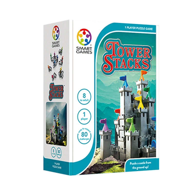 SmartGames塔之城8岁+城堡主题立体拼搭空间思维创意推理益智玩具