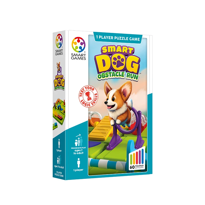 SmartGames狗狗障碍赛 7岁+路径规划创意拼图儿童趣味益智玩具