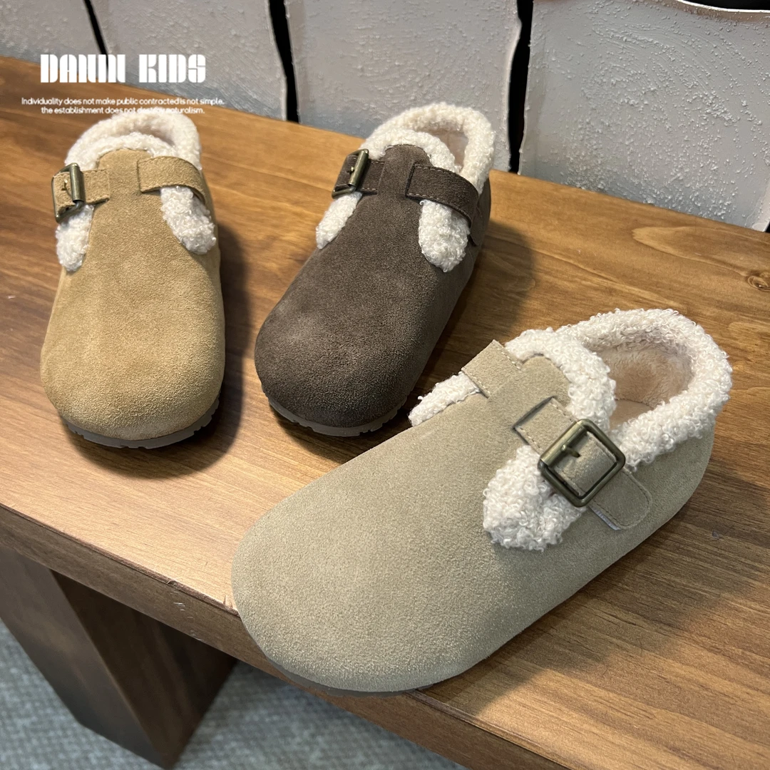 【嗒囜】23DN80167 儿童冬季保暖韩版加绒勃肯鞋软底宝宝鞋棉鞋