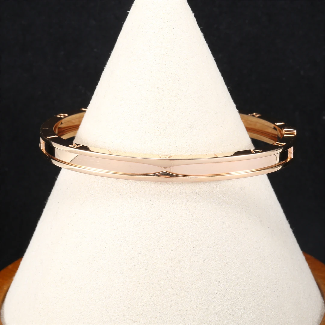 99新 BVLGARI/宝格丽 久久 B.zero1 18K金 弹簧手镯 18K玫瑰金 S