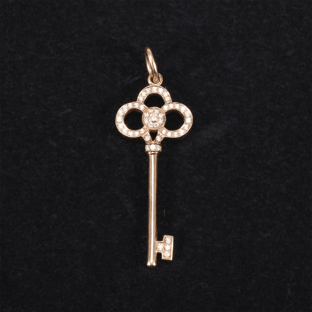 99新 Tiffany & Co./蒂芙尼 久久 皇冠钥匙项链 中号 3.8cm