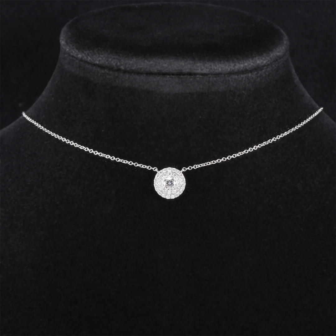 99新 Tiffany & Co./蒂芙尼 久久 圆形 pt950铂金 18k白金拼钻石