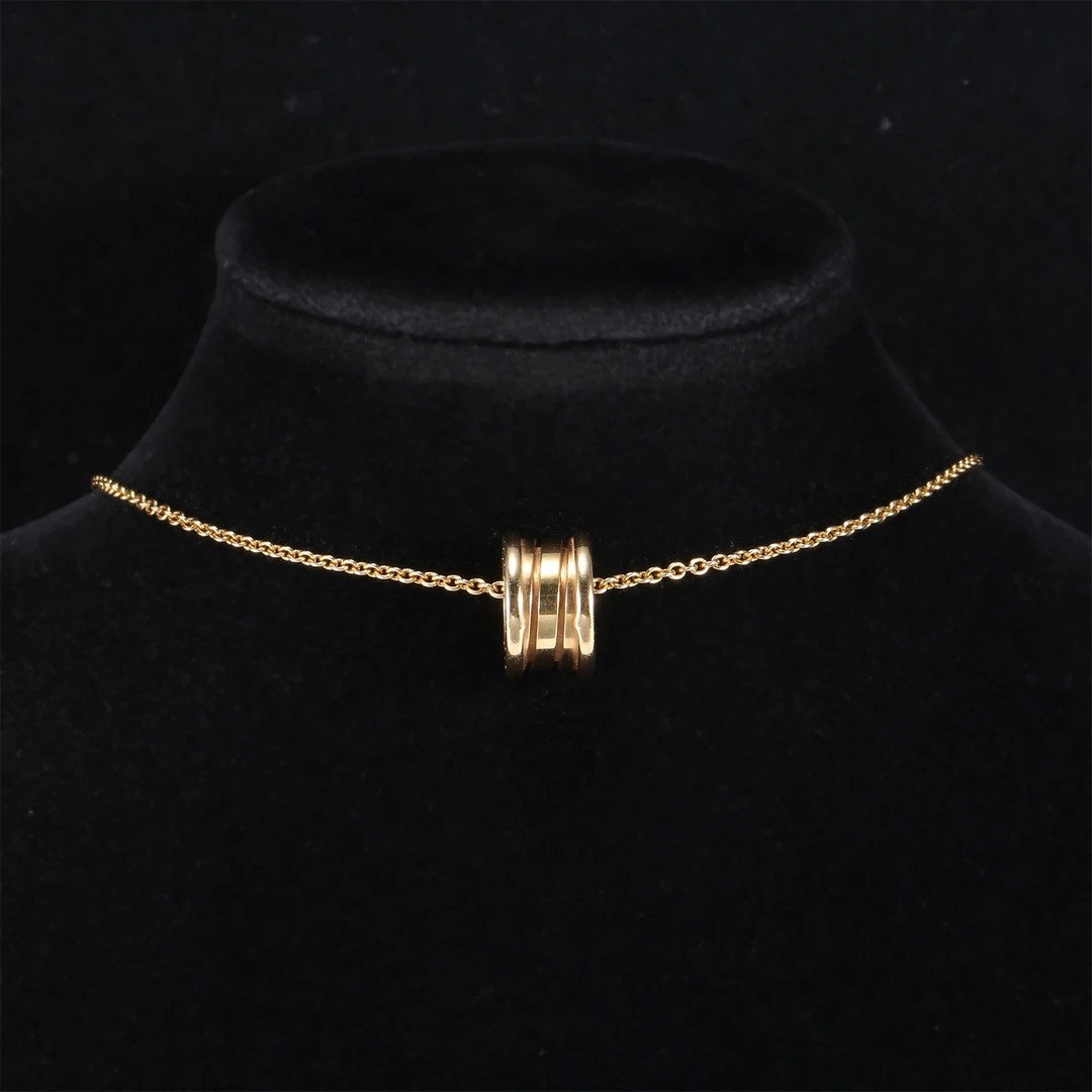 99新 BVLGARI/宝格丽 久久 B.ZERO1 弹簧 项链 单环扣 18K黄金