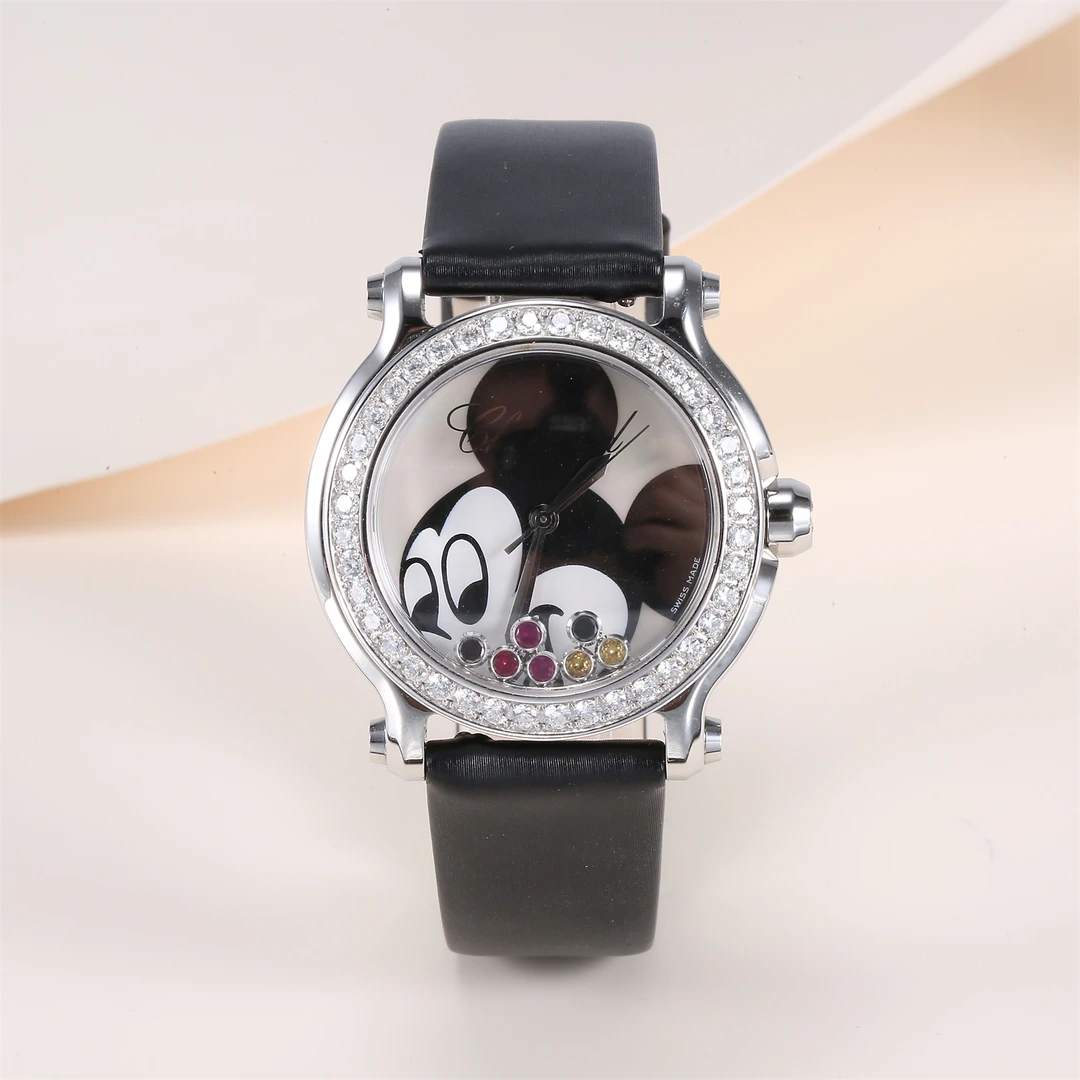 99新 Chopard/萧邦 久久 系列后镶钻米奇面女士腕表-36MM