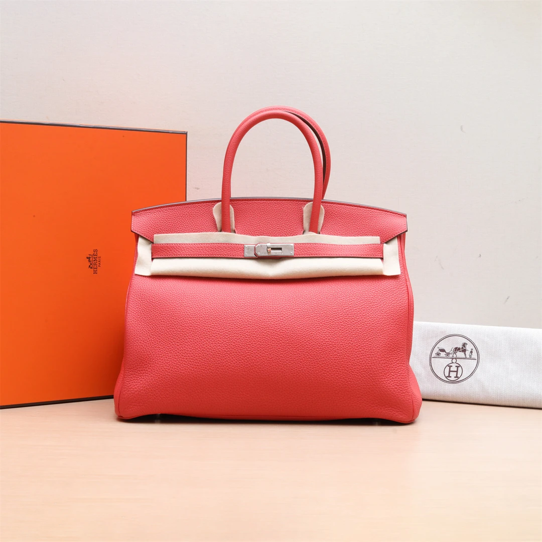 95新 Hermes/爱马仕 拆单 原39000小花姑姑 Birkin 35 2R芍药红