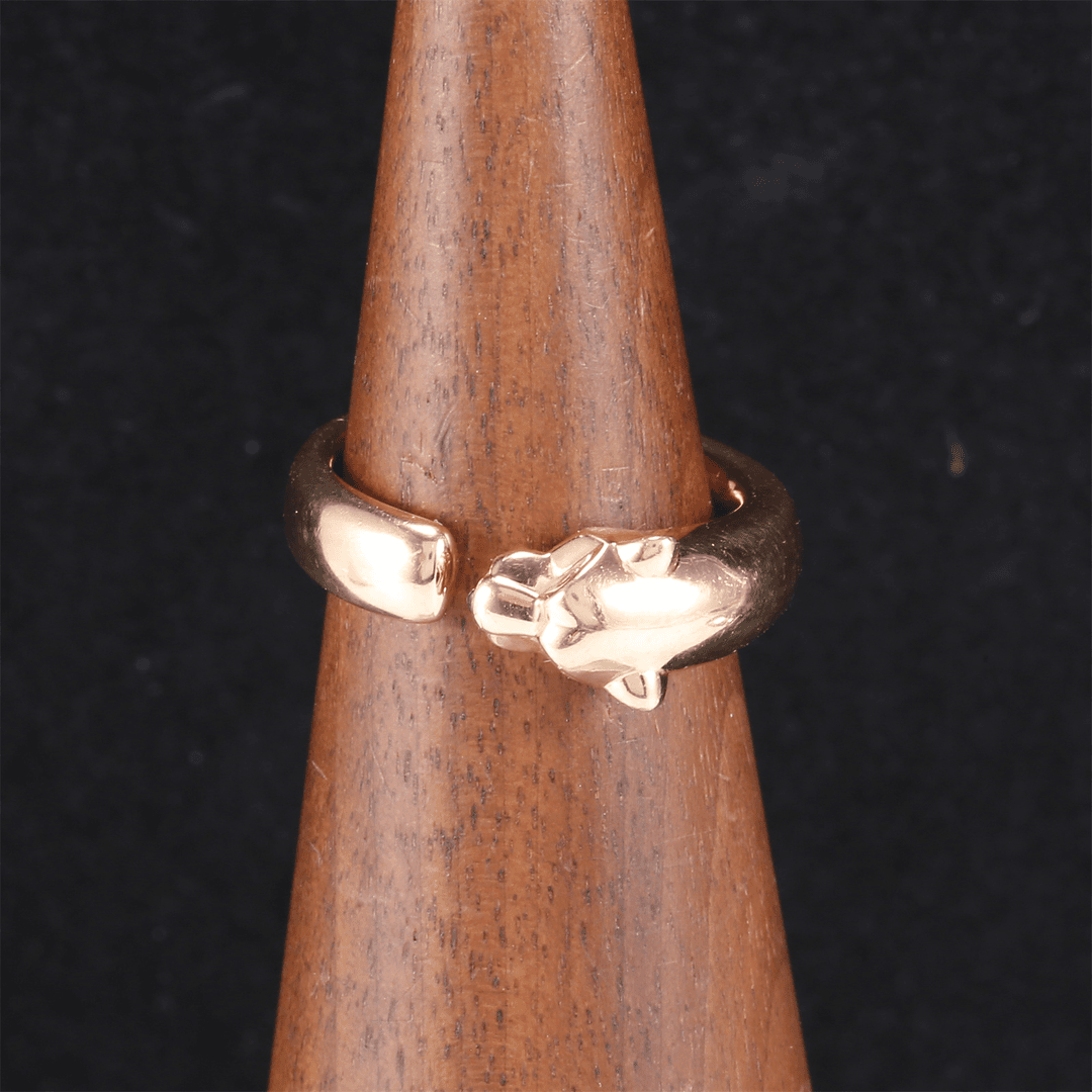 99新 Cartier/卡地亚 久久 豹子头 祖母绿 窄版 18K玫瑰金 50