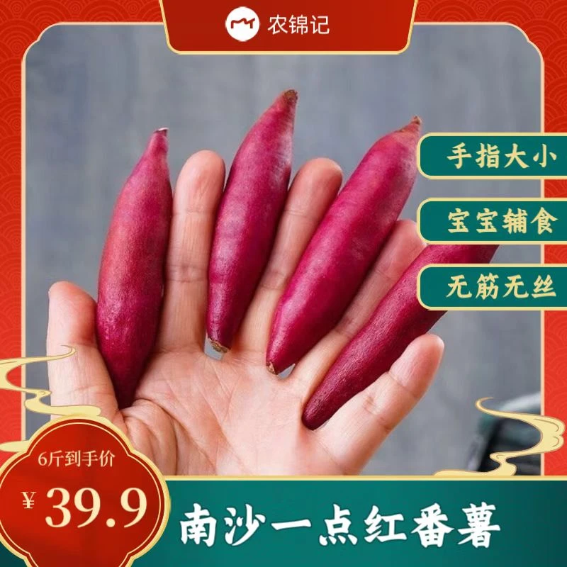 顺丰包邮【粉糯香甜】南沙一点红番薯3-6斤装红薯冰淇淋新鲜地瓜甜