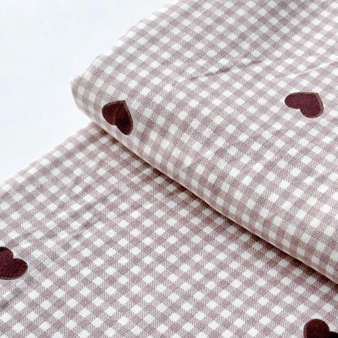 【京かわ会社】磨毛双层纱枕套一对装52*78cm美拉格爱心