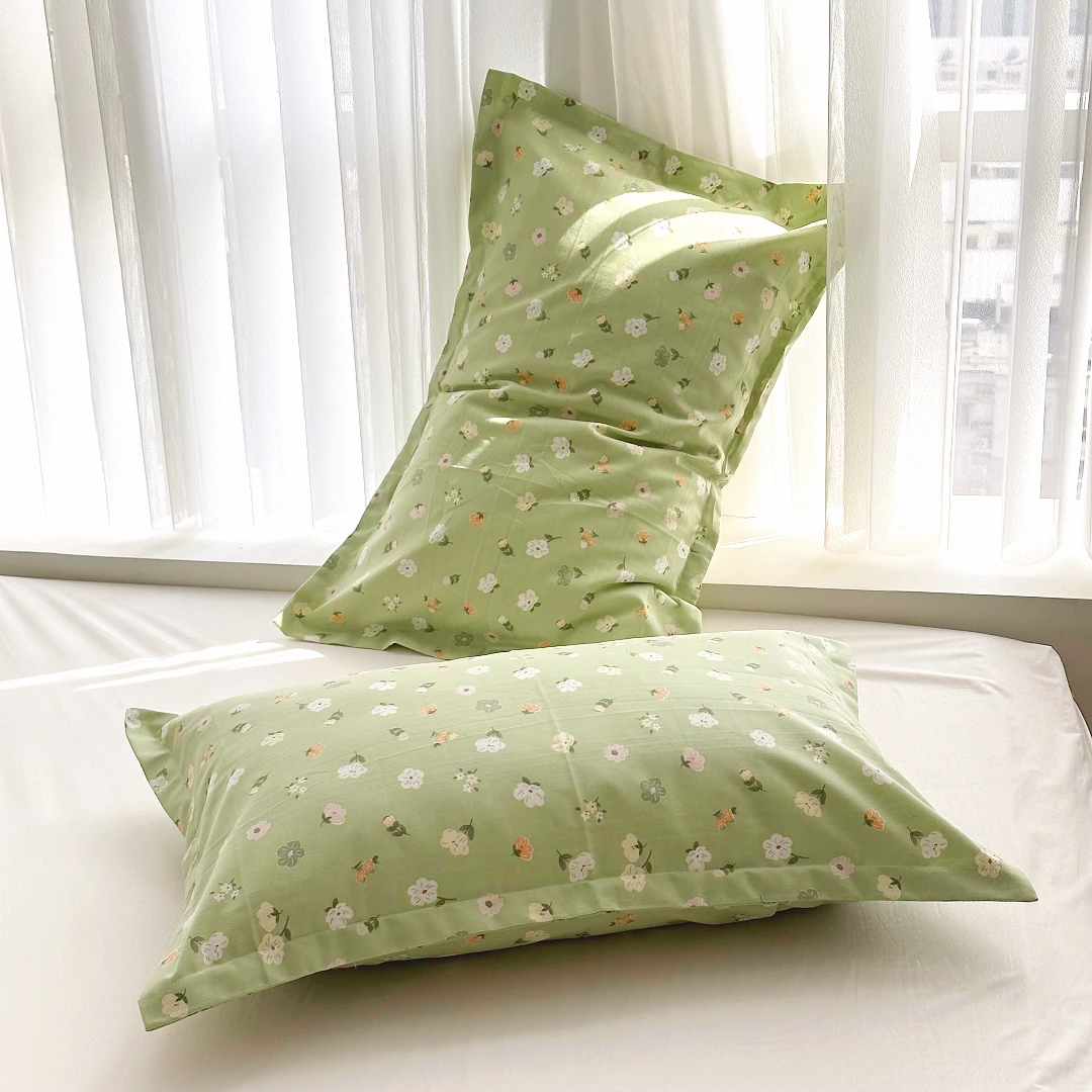 【京かわ会社】四季通用粗布枕套一对装50*78cm 春意浓