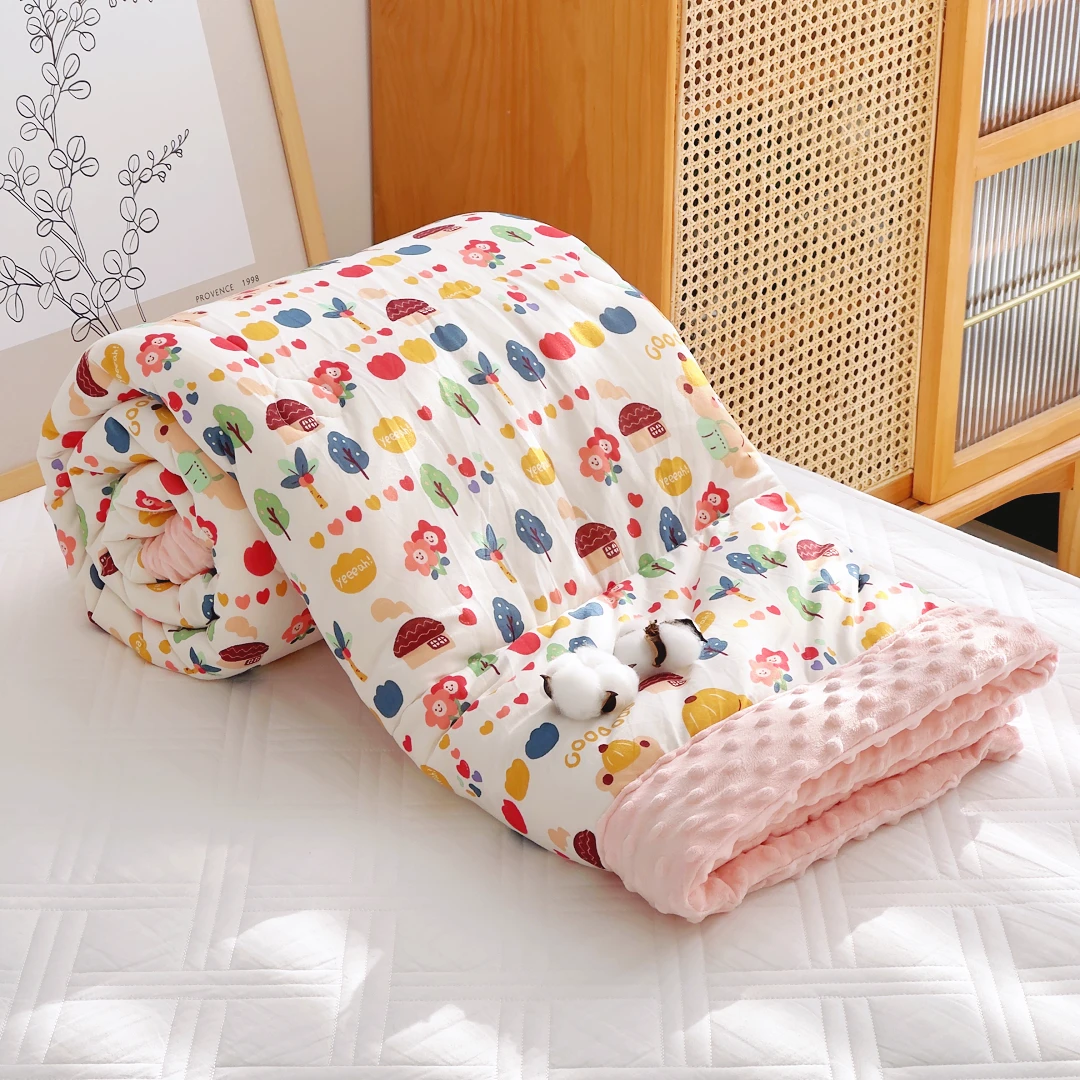 专享【京かわ会社】瑕疵 针织棉豆豆被150*200cm小熊回忆