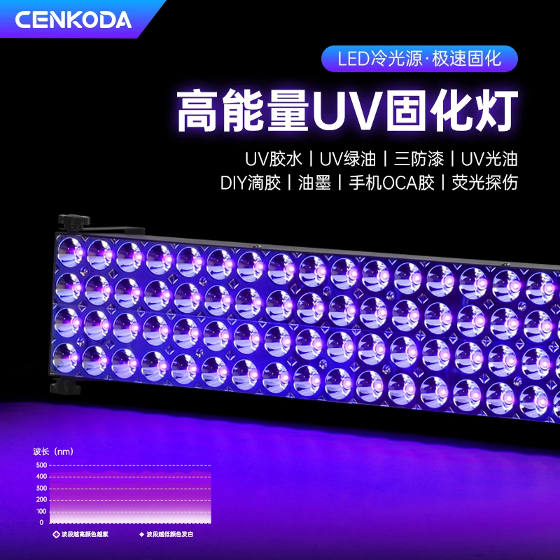 CENKODA便携式手提风冷UV固化灯 三防大功率LED光源紫外线固化灯