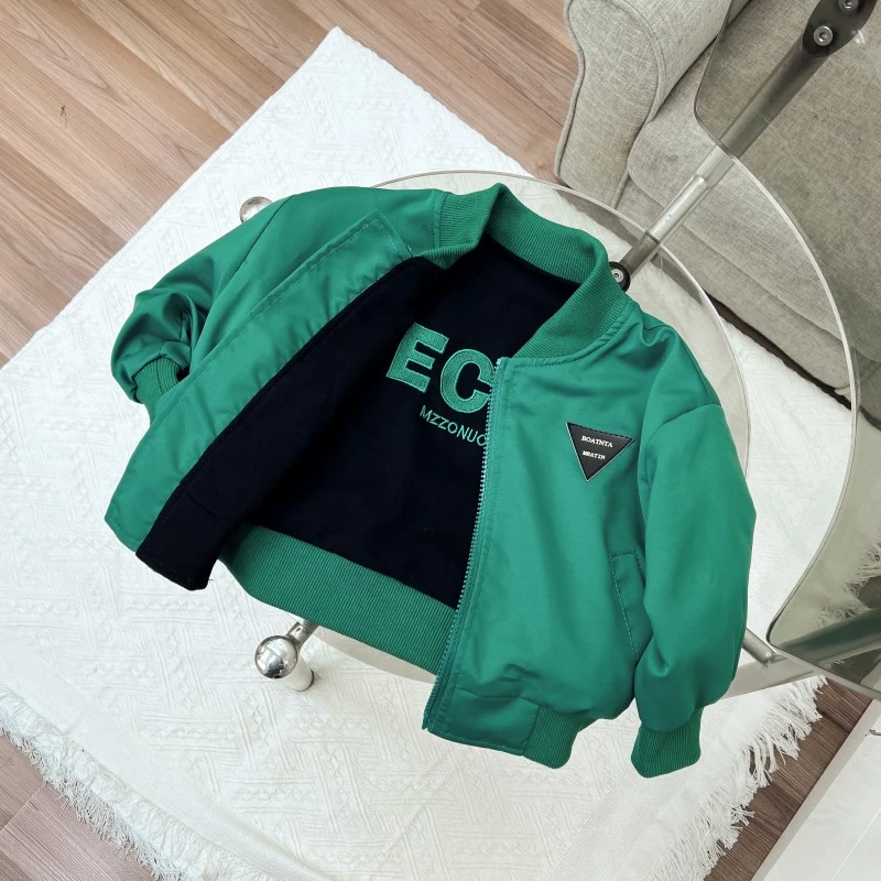 两面穿儿童外套秋装男女童夹克2025童装新款儿童宝宝洋气上衣潮