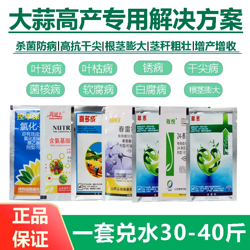 大蒜专用杀菌剂组合大蒜锈病干尖病紫斑病叶斑病大蒜根茎膨大