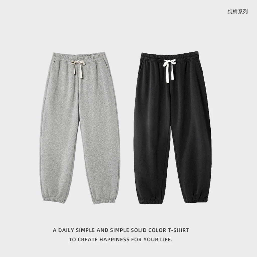 DBQ春季340g重磅垂感卫裤运动休闲男款卫裤子抽绳潮流百搭宽松