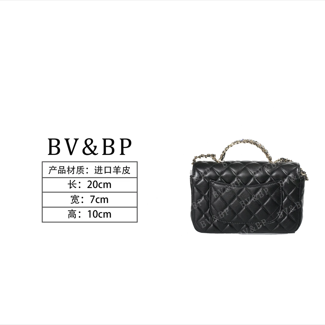 BV&BP· 原创设计 真皮高定手提单肩包  IF712-黑色