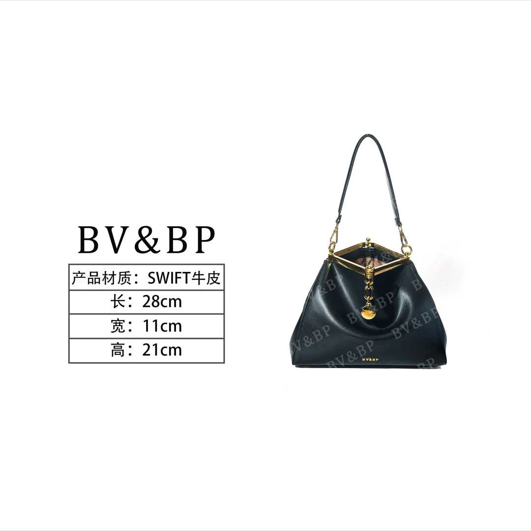 BV&BP· 原创设计 真皮高定手提单肩包  BV2715B-黑色