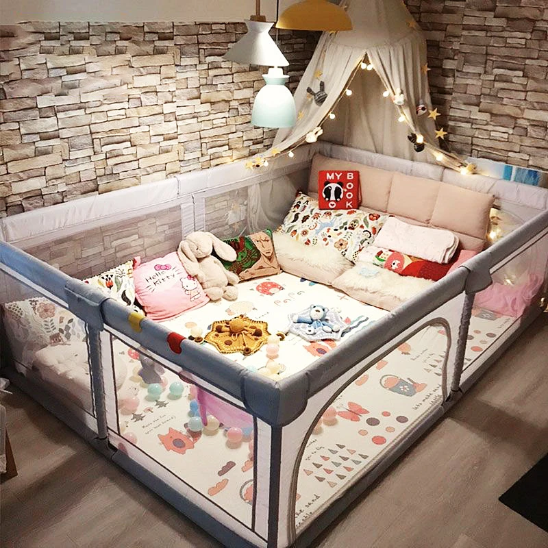 爬爬垫围栏一体婴儿专用0-3岁儿童客厅家用游戏宝宝爬行安全护栏