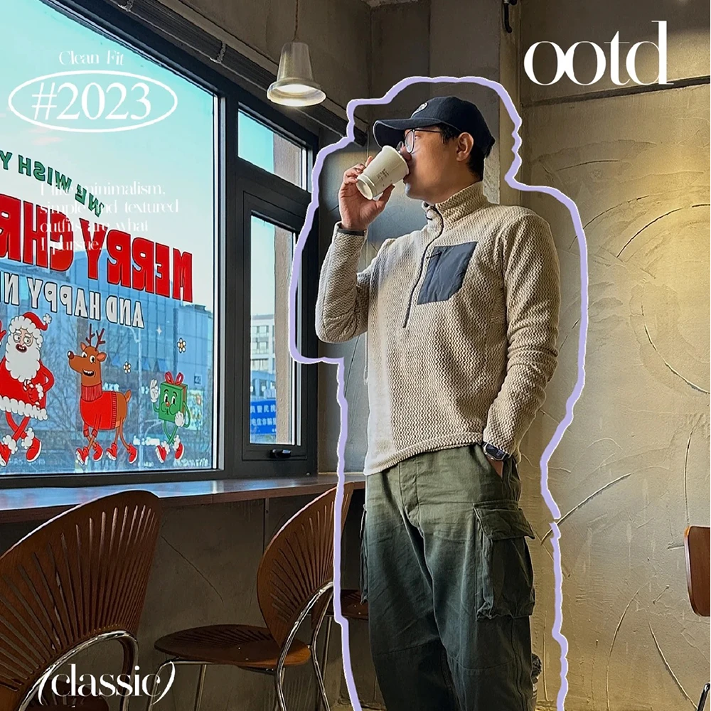 R1来了！暖燚绒！加厚款半拉链可单穿打底 男士长袖保暖打底衫T恤