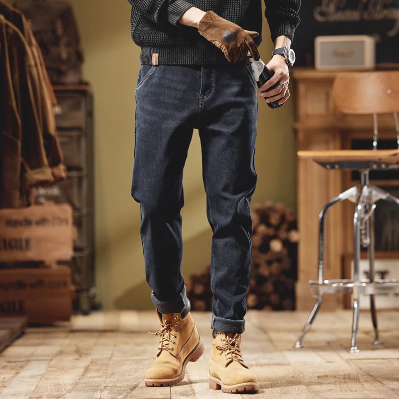 TUCANO/啄木鳥春季新款男士牛仔裤宽松休闲潮流帅气韩版直筒长裤