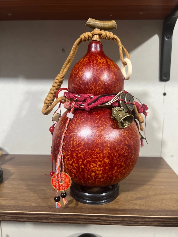 大漆酒葫芦［中国红荔枝纹］1250ml