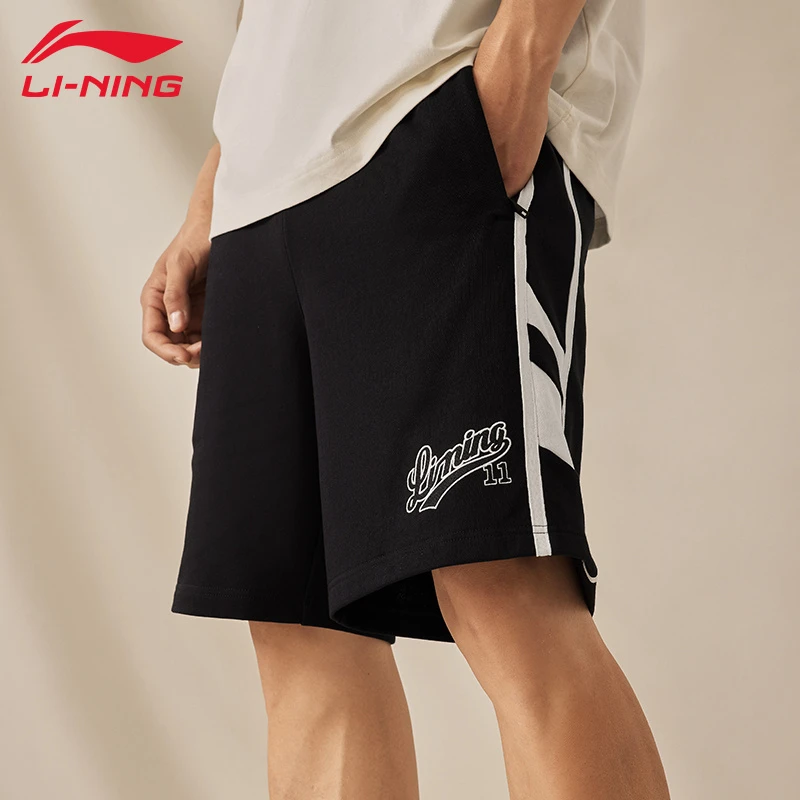 【棉质短裤】李宁五分短卫裤丨夏季男款舒适运动针织五分短裤839