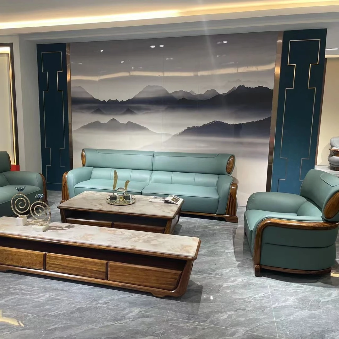 【大为严选】乌金木头层牛皮沙发