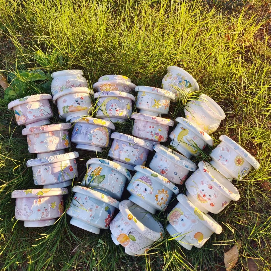 景德镇原创手绘濑户烧多肉花盆1