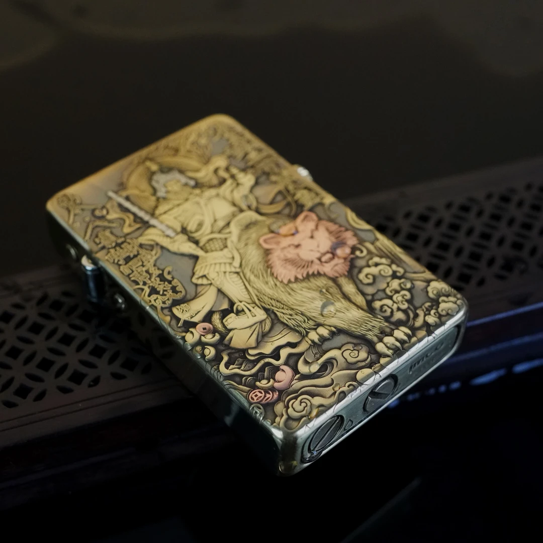 IMCO 赵公明 紫铜镶嵌 3000 打火机