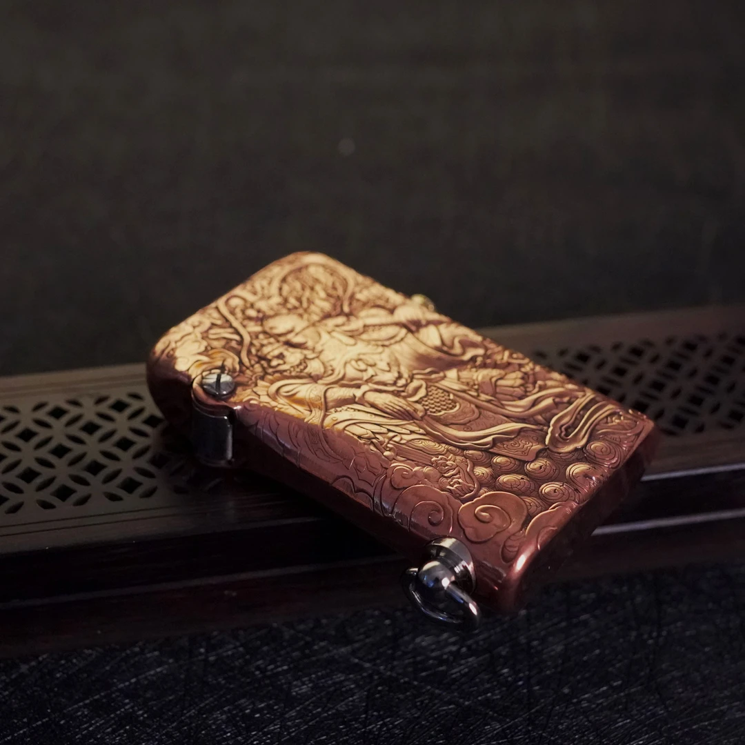 托伦斯 紫铜封猴拜象  打火机