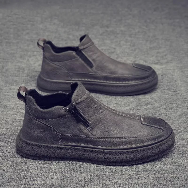 NY男鞋2025秋冬新款板鞋一脚蹬时尚潮流休闲鞋百搭软底加绒运动鞋