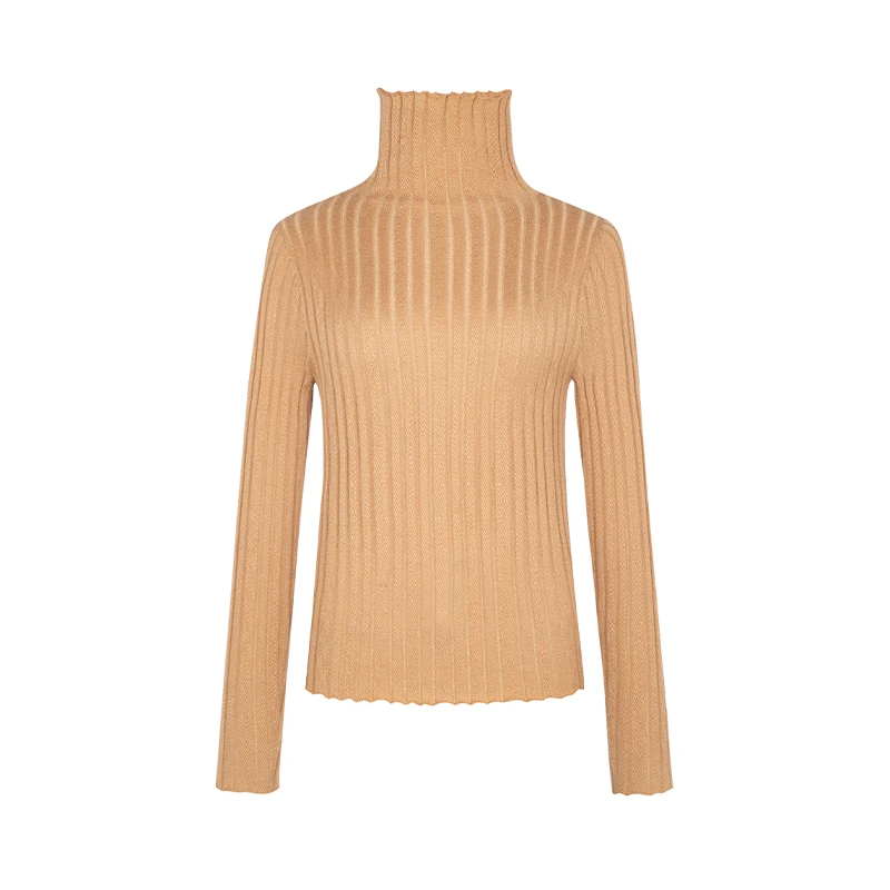 设计师女装2024冬季新款毛衫时尚百搭修身高领套头毛针织衫34421