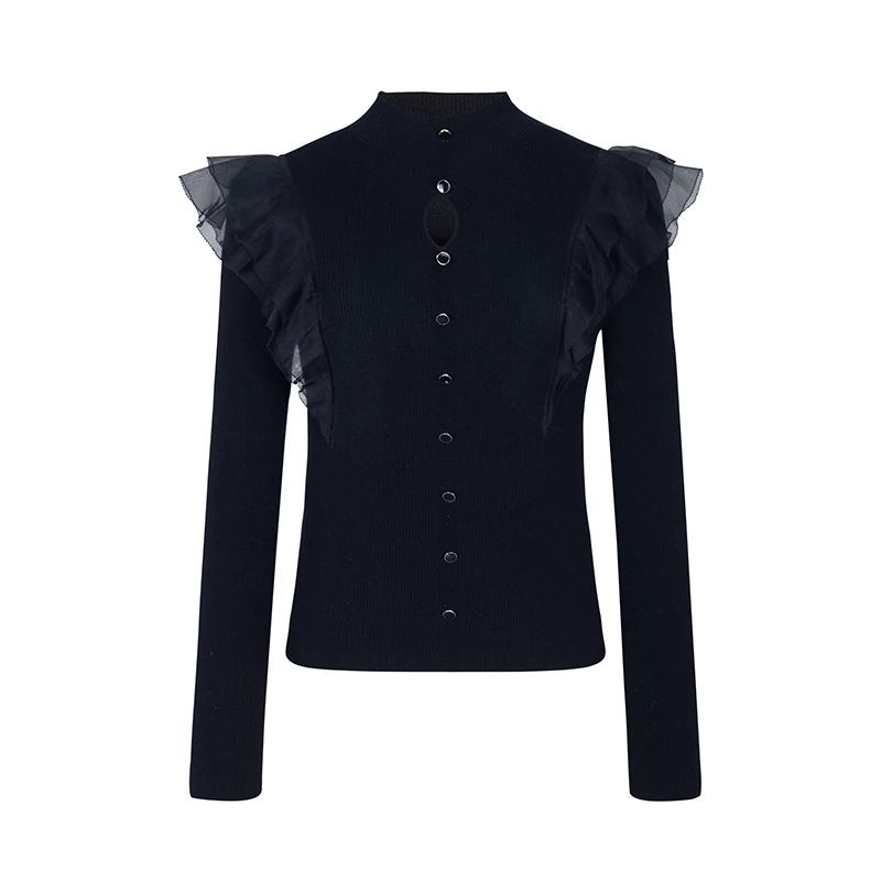 设计师女装2024冬季新款毛衫气质百搭显瘦高级感毛针织衫34588