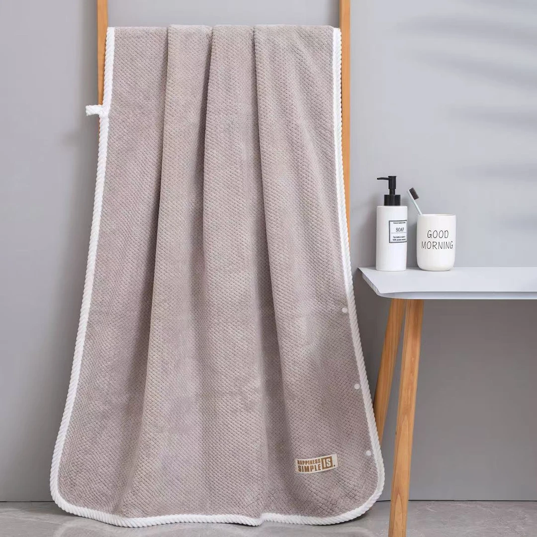 加厚珊瑚绒柔软舒适浴巾吸水披肩毯！