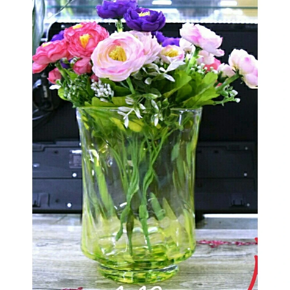 欧式ins风透明玻璃花瓶水培玫瑰干花鲜花大口花瓶客厅摆件