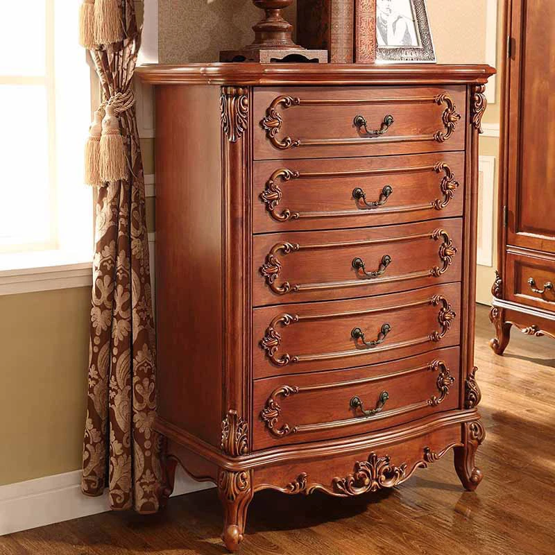 美式实木六斗柜客厅储物柜卧室大容量收纳柜五斗橱欧式抽屉柜特价