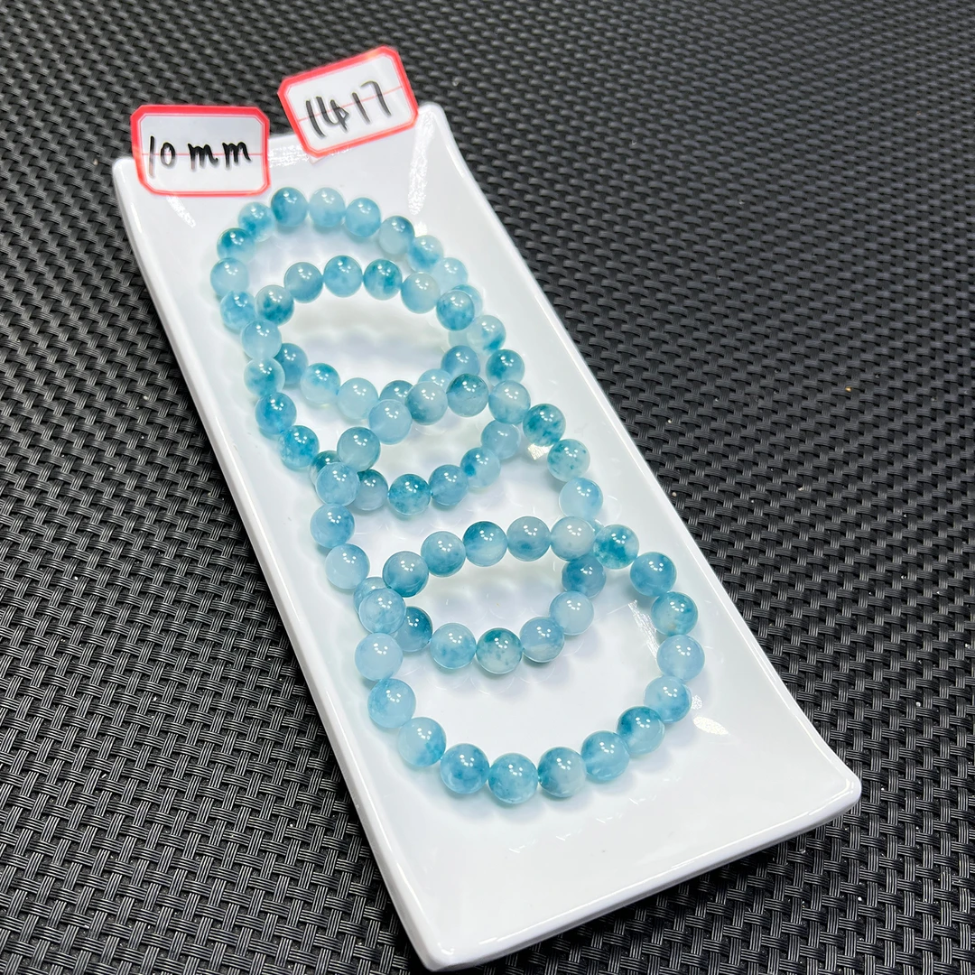 高冰蓝飘花10mm手串发一条zB85