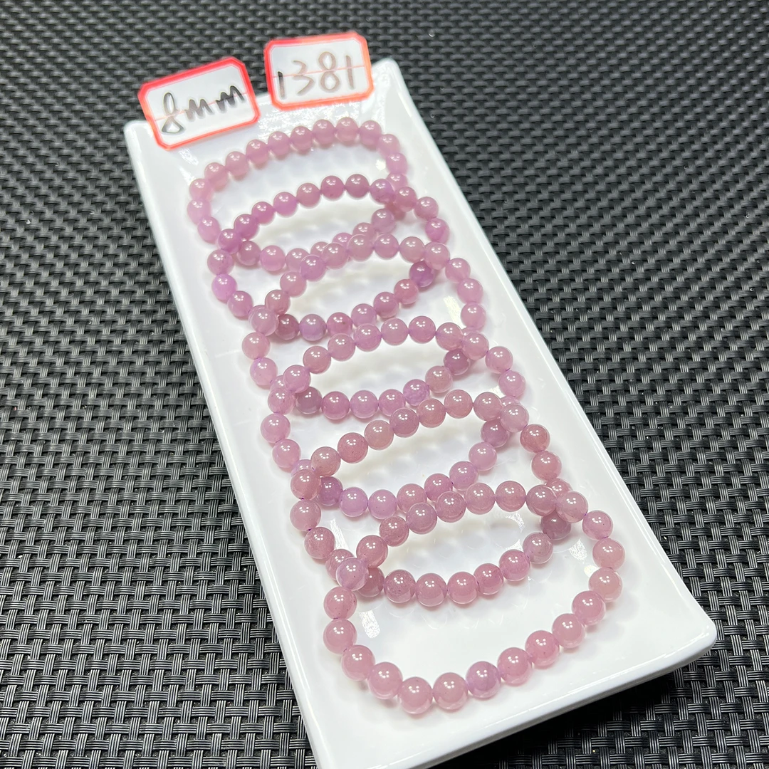 艳丽粉色8mm手串发一条8A04