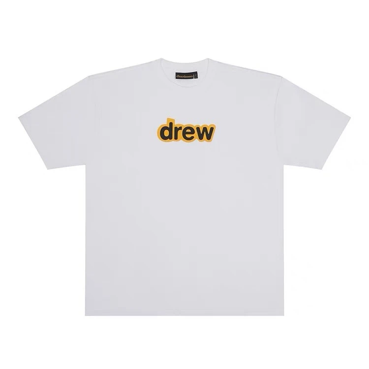 drew house secret字母Logo印花圆领短袖T恤 白色 男女同款情侣款