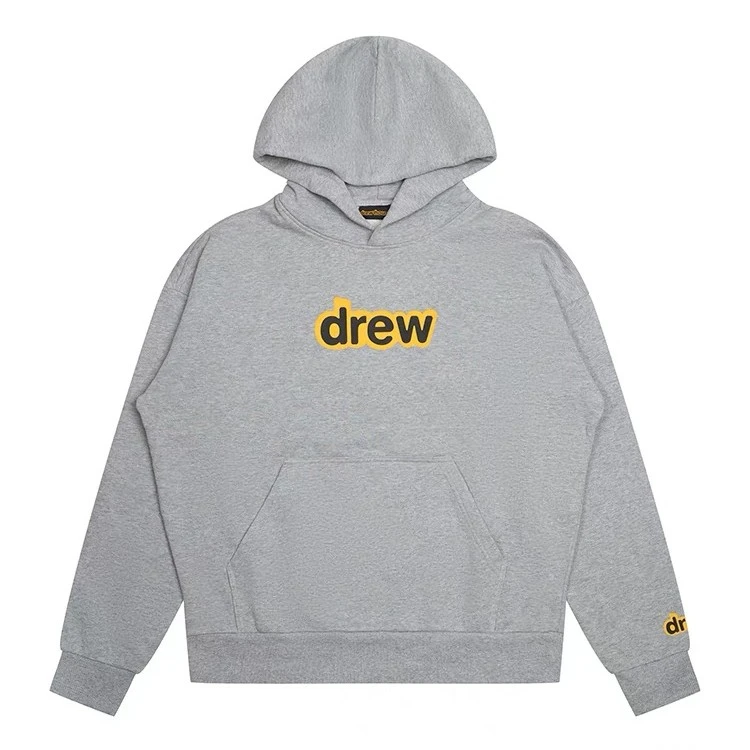 drew house secret字母印花LOGO连帽卫衣 花灰色 男女同款情侣款