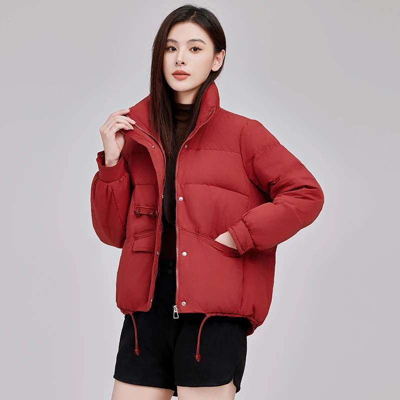 2024年正品秋冬新款上班通勤三防立领韩版休闲正品白鸭绒羽绒服