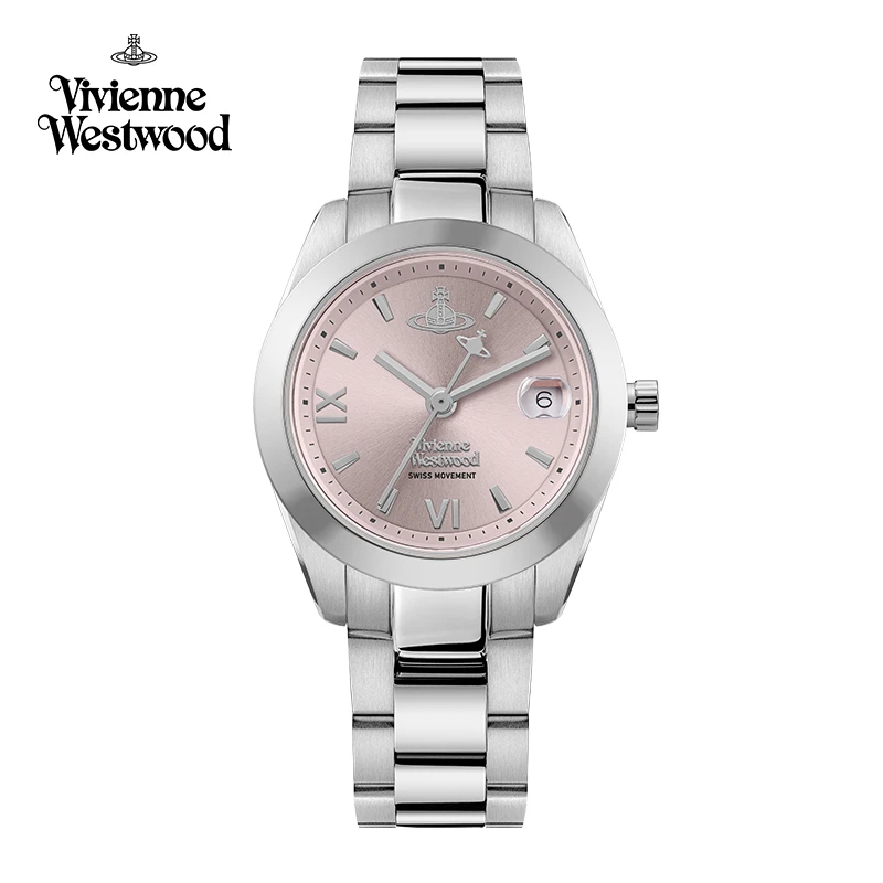 Vivienne Westwood/薇薇安·威斯特伍德粉色表盘轻奢女表钢带腕表
