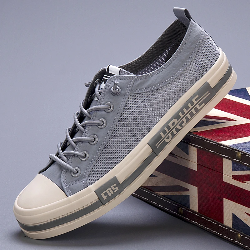 23625夏季薄款！透气男鞋网面鞋软底休闲布鞋男士单网鞋百搭板鞋