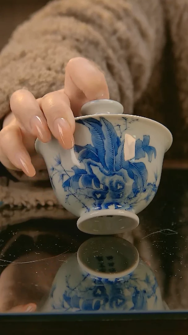 【闪购商品】陶瓷杯徐瑞麟柴窑两才 芭蕉花鸟 预售