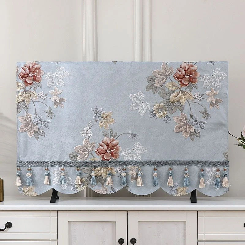 欧式高档布艺液晶电视机套防尘罩台式挂式通用电视柜桌布盖布巾