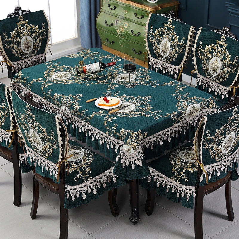 新款欧式餐椅垫现代简约防滑餐桌椅子套罩家用餐椅套茶几桌布布艺